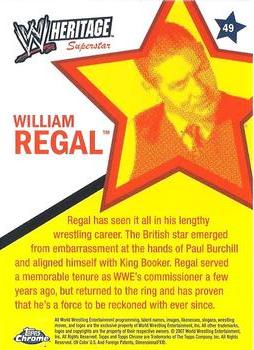 2007 Topps Chrome Heritage II WWE #49 William Regal Back