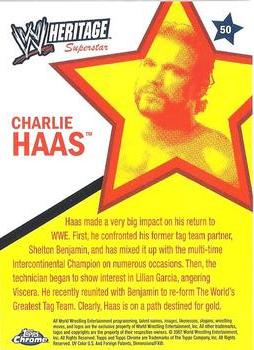 2007 Topps Chrome Heritage II WWE #50 Charlie Haas Back