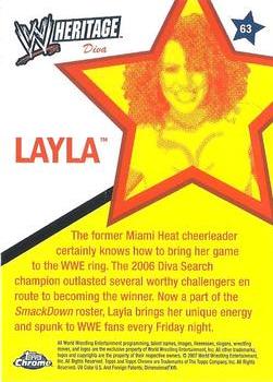2007 Topps Chrome Heritage II WWE #63 Layla Back