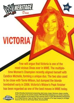 2007 Topps Chrome Heritage II WWE #66 Victoria Back
