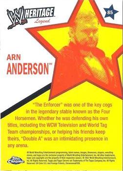 2007 Topps Chrome Heritage II WWE #85 Arn Anderson Back