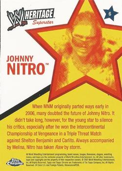 2007 Topps Chrome Heritage II WWE #6 Johnny Nitro Back