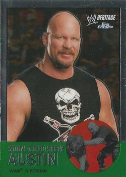 2007 Topps Chrome Heritage II WWE #11 Stone Cold Steve Austin Front