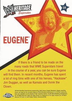 2007 Topps Chrome Heritage II WWE #18 Eugene Back