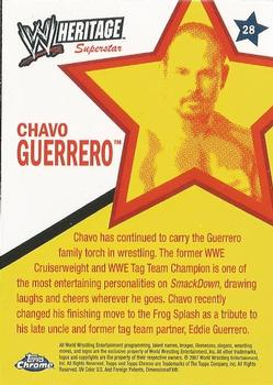 2007 Topps Chrome Heritage II WWE #28 Chavo Guerrero Back