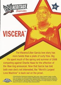 2007 Topps Chrome Heritage II WWE #30 Viscera Back