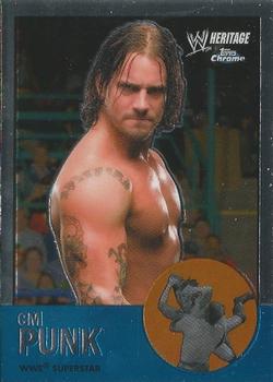 2007 Topps Chrome Heritage II WWE #39 CM Punk Front
