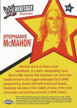 2007 Topps Chrome Heritage II WWE #56 Stephanie McMahon Back