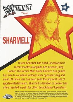 2007 Topps Chrome Heritage II WWE #59 Sharmell Back