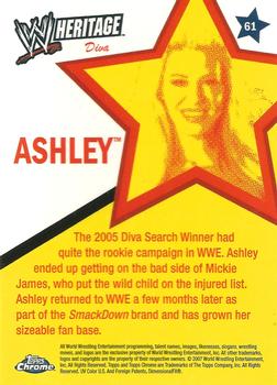 2007 Topps Chrome Heritage II WWE #61 Ashley Back