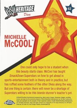 2007 Topps Chrome Heritage II WWE #62 Michelle McCool Back