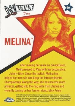 2007 Topps Chrome Heritage II WWE #69 Melina Back