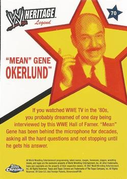 2007 Topps Chrome Heritage II WWE #70 Mean Gene Okerlund Back