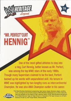 2007 Topps Chrome Heritage II WWE #78 Curt Hennig Back