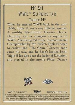 2007 Topps Chrome Heritage II WWE #91 Triple H Back