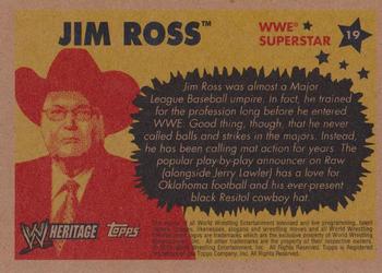 2005 Topps Heritage WWE #19 Jim Ross Back
