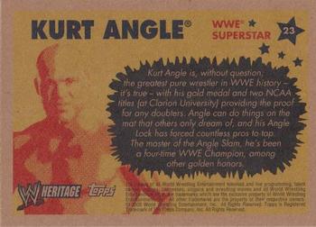 2005 Topps Heritage WWE #23 Kurt Angle Back