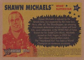 2005 Topps Heritage WWE #27 Shawn Michaels Back