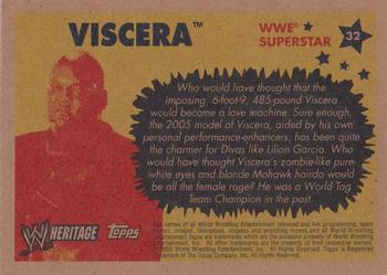 2005 Topps Heritage WWE #32 Viscera Back