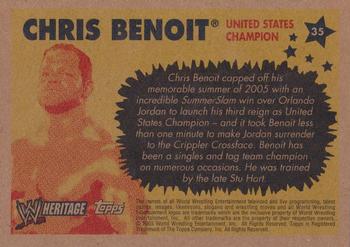 2005 Topps Heritage WWE #35 Chris Benoit Back