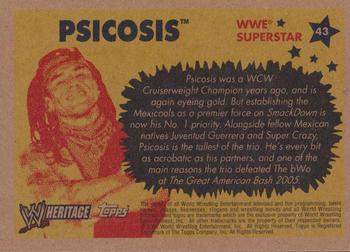 2005 Topps Heritage WWE #43 Psicosis Back