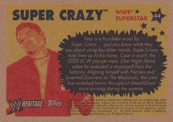 2005 Topps Heritage WWE #44 Super Crazy Back