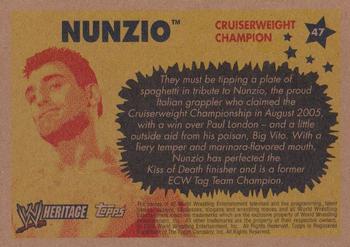 2005 Topps Heritage WWE #47 Nunzio Back