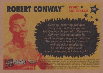2005 Topps Heritage WWE #58 Robert Conway Back