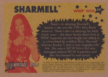 2005 Topps Heritage WWE #59 Sharmell Back