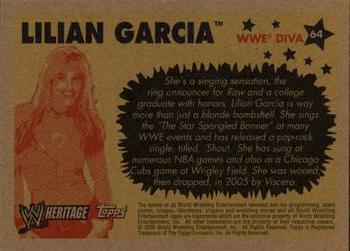 2005 Topps Heritage WWE #64 Lilian Garcia Back