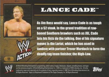 2007 Topps Action WWE #11 Lance Cade Back