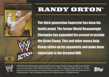 2007 Topps Action WWE #12 Randy Orton Back