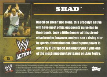 2007 Topps Action WWE #15 Shad Back