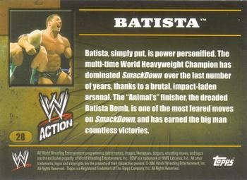 2007 Topps Action WWE #28 Batista Back