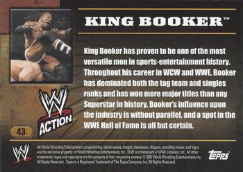 2007 Topps Action WWE #43 King Booker Back