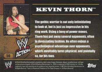 2007 Topps Action WWE #56 Kevin Thorn Back