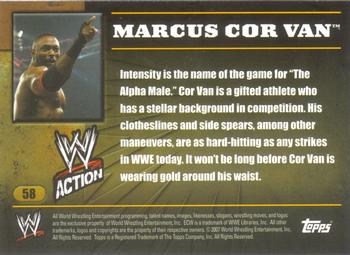 2007 Topps Action WWE #58 Marcus Cor Van Back