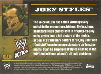 2007 Topps Action WWE #61 Joey Styles Back