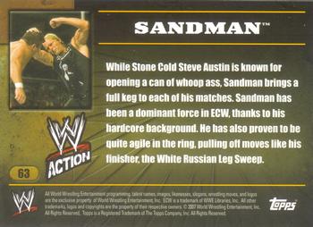 2007 Topps Action WWE #63 Sandman Back