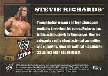 2007 Topps Action WWE #65 Stevie Richards Back