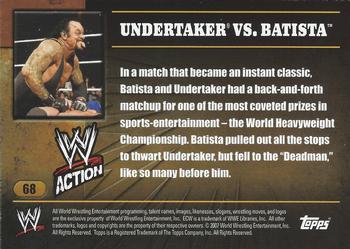 2007 Topps Action WWE #68 Undertaker Vs Batista Back
