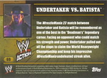 2007 Topps Action WWE #69 Undertaker Vs Batista Back