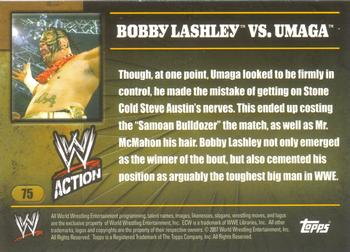 2007 Topps Action WWE #75 Bobby Lashley Vs Umaga Back