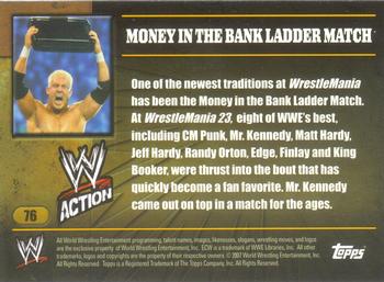 2007 Topps Action WWE #76 Money In The Bank Ladder Match Back