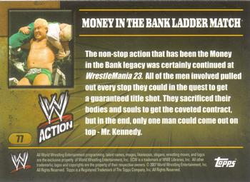 2007 Topps Action WWE #77 Money In The Bank Ladder Match Back