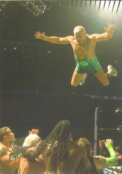2007 Topps Action WWE #77 Money In The Bank Ladder Match Front