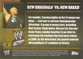 2007 Topps Action WWE #79 ECW Originals Vs New Breed Back