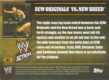 2007 Topps Action WWE #81 ECW Originals Vs New Breed Back