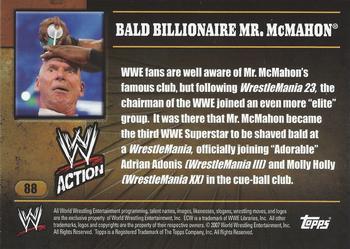 2007 Topps Action WWE #88 Bald Billionare Mr. McMahon Back