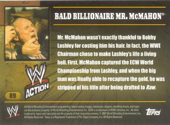 2007 Topps Action WWE #89 Bald Billionare Mr. McMahon Back